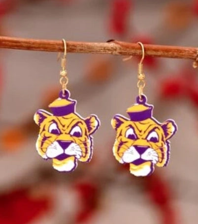 Vintage Tiger Earrings