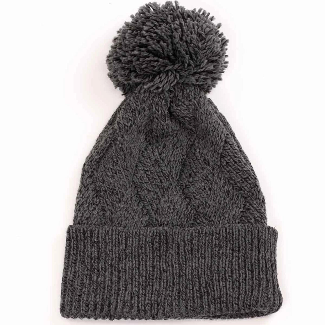 Wembley Pom-Pom Beanie Dark Gray