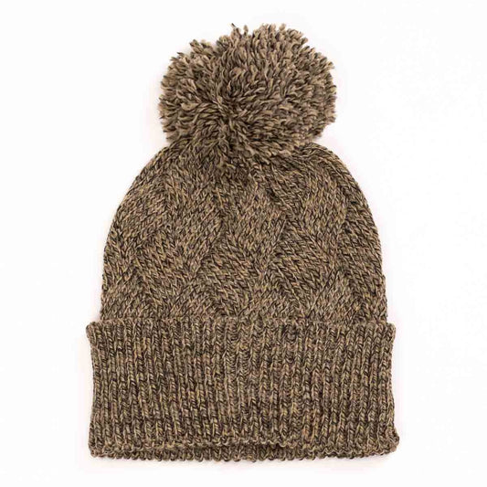 Wembley Pom-Pom Beanie Heathered Black