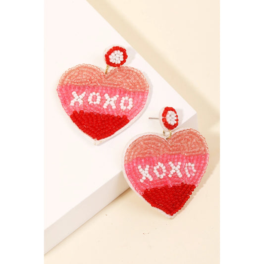 Xoxo Heart Dangle Earrings