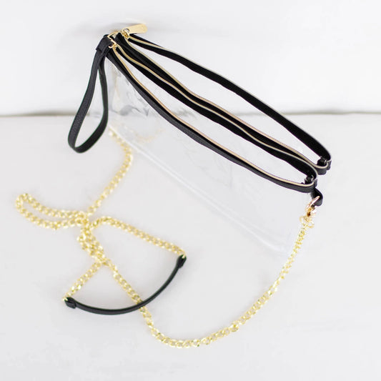 Candace Double Zip Clear Crossbody