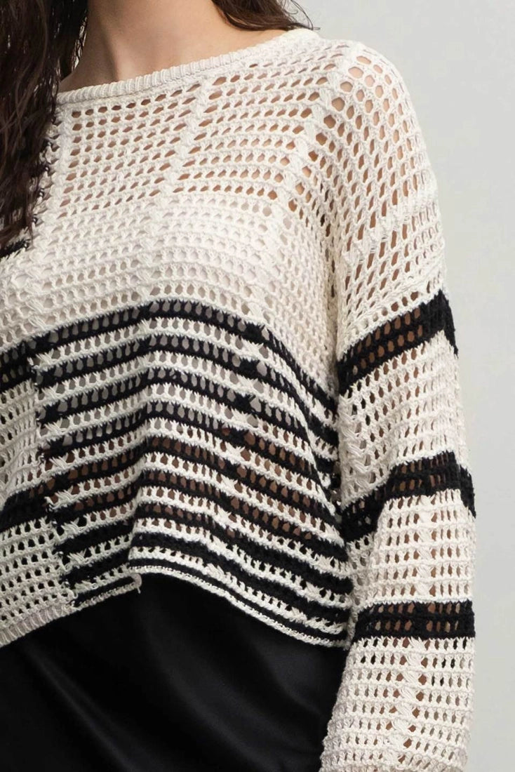 In Line Crochet Sweater