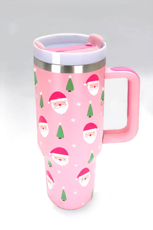 40oz Santa Pink Tumbler