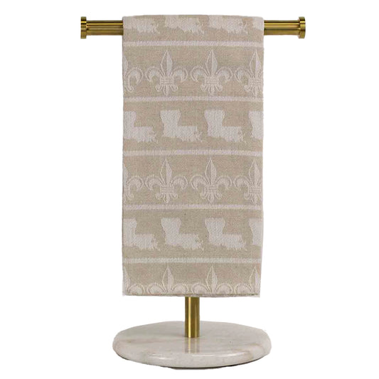 Louisiana Fleur Hand Towel- Cream