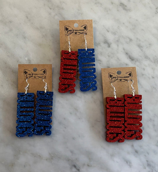 Bulldogs Dangle Earrings