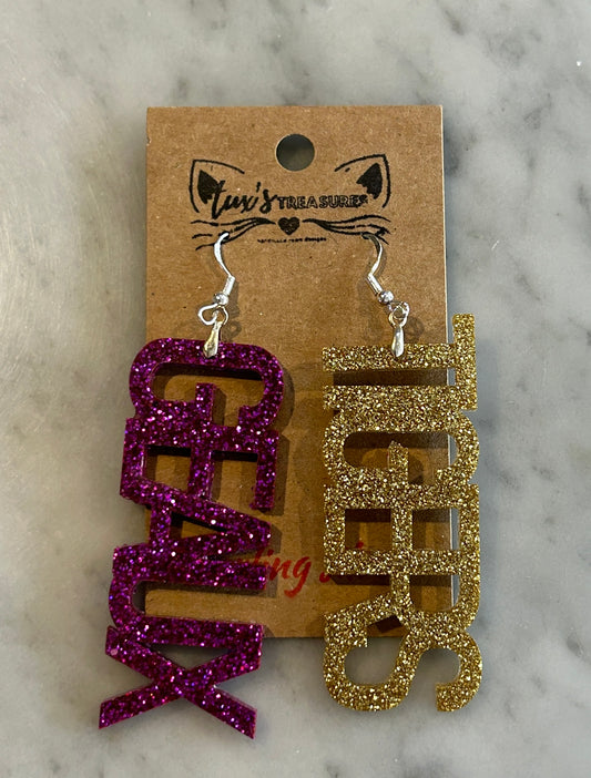 Geaux Tigers Dangle Earrings