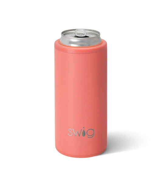Swig Coral Skinny Can Cooler