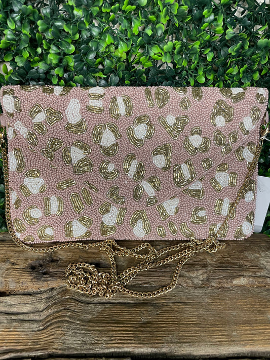 Pink Cheetah Pouch Bag