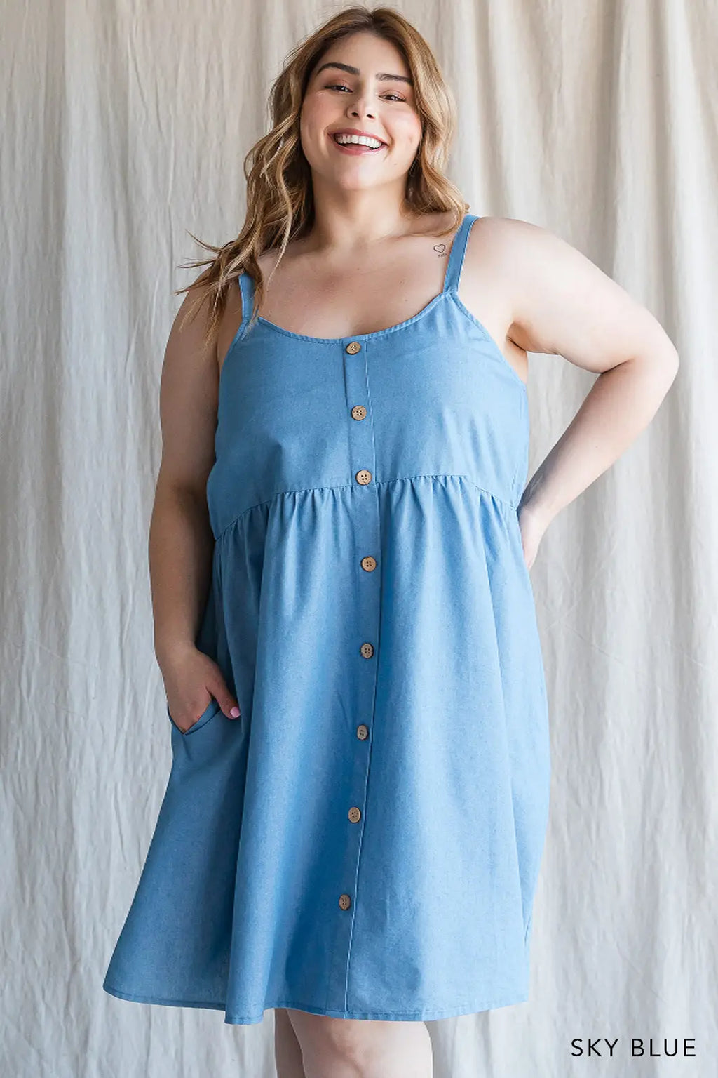 Sky Blue Denim Dress