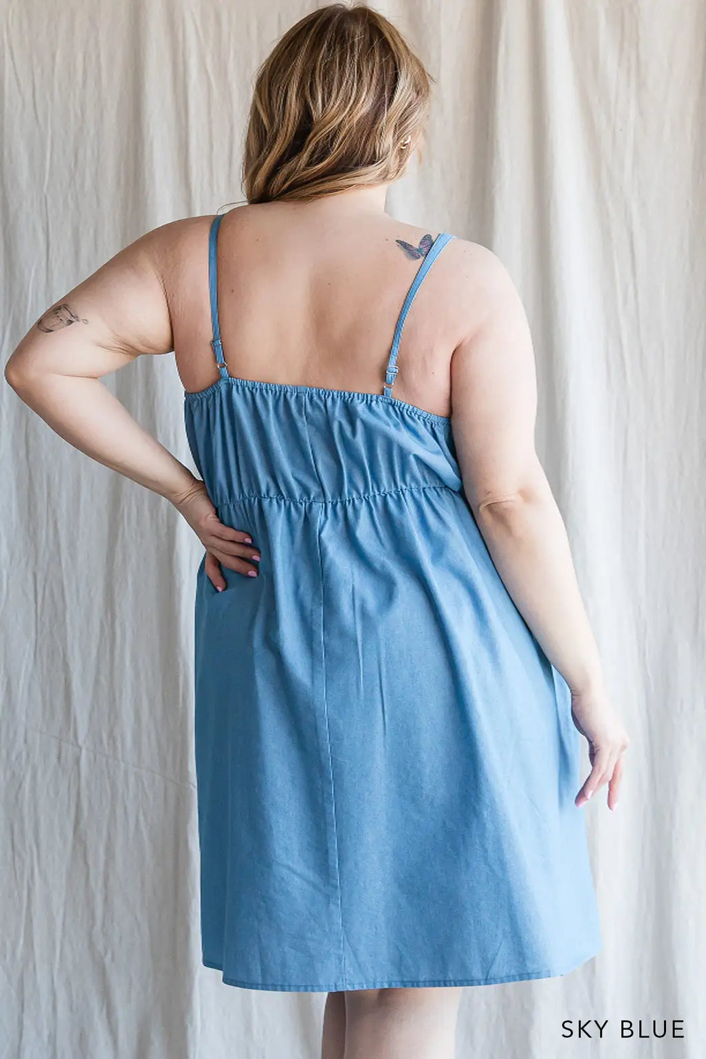 Sky Blue Denim Dress