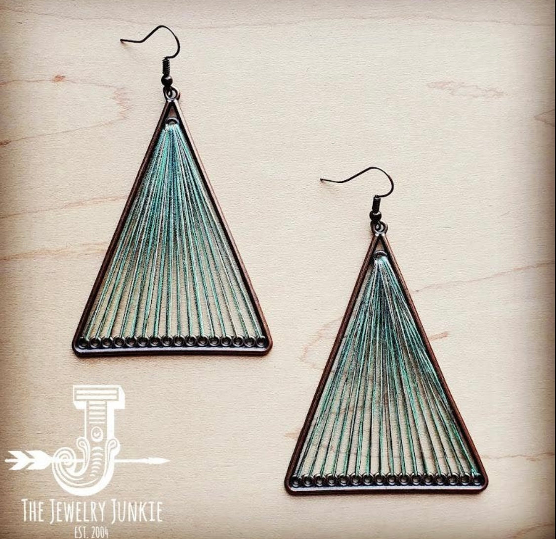 Woven Triangle Earrings