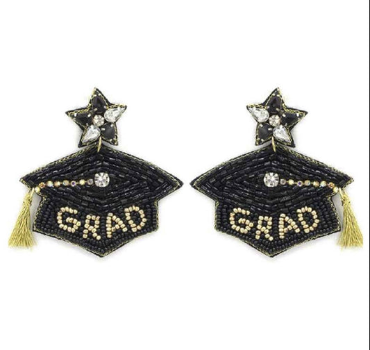 Grad Beaded Earrings