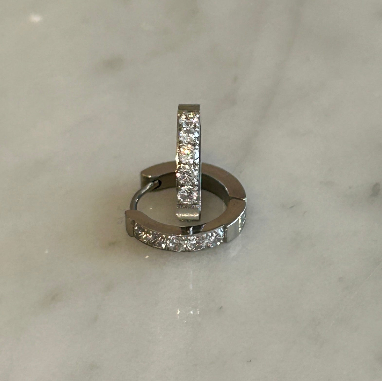 Diamond Mini Hoops