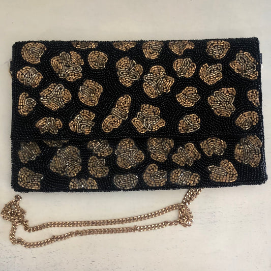 Black Cheetah Square Purse