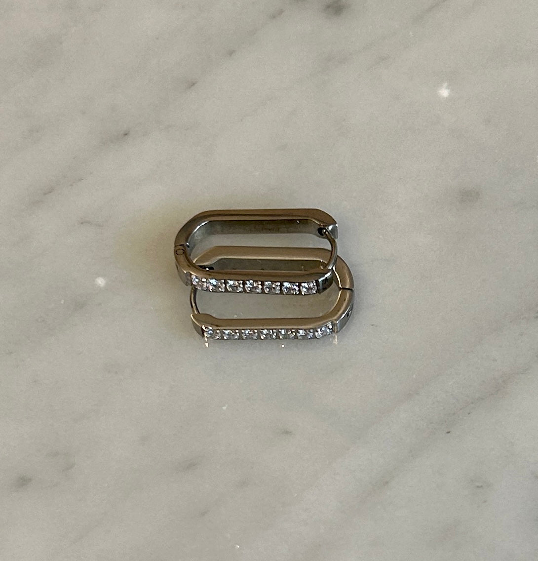 Diamond Rectangle Earrings