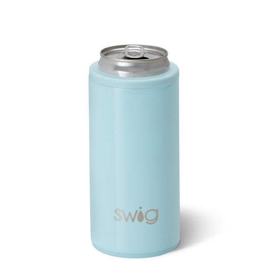 Shimmer Aquamarine Skinny Can Cooler