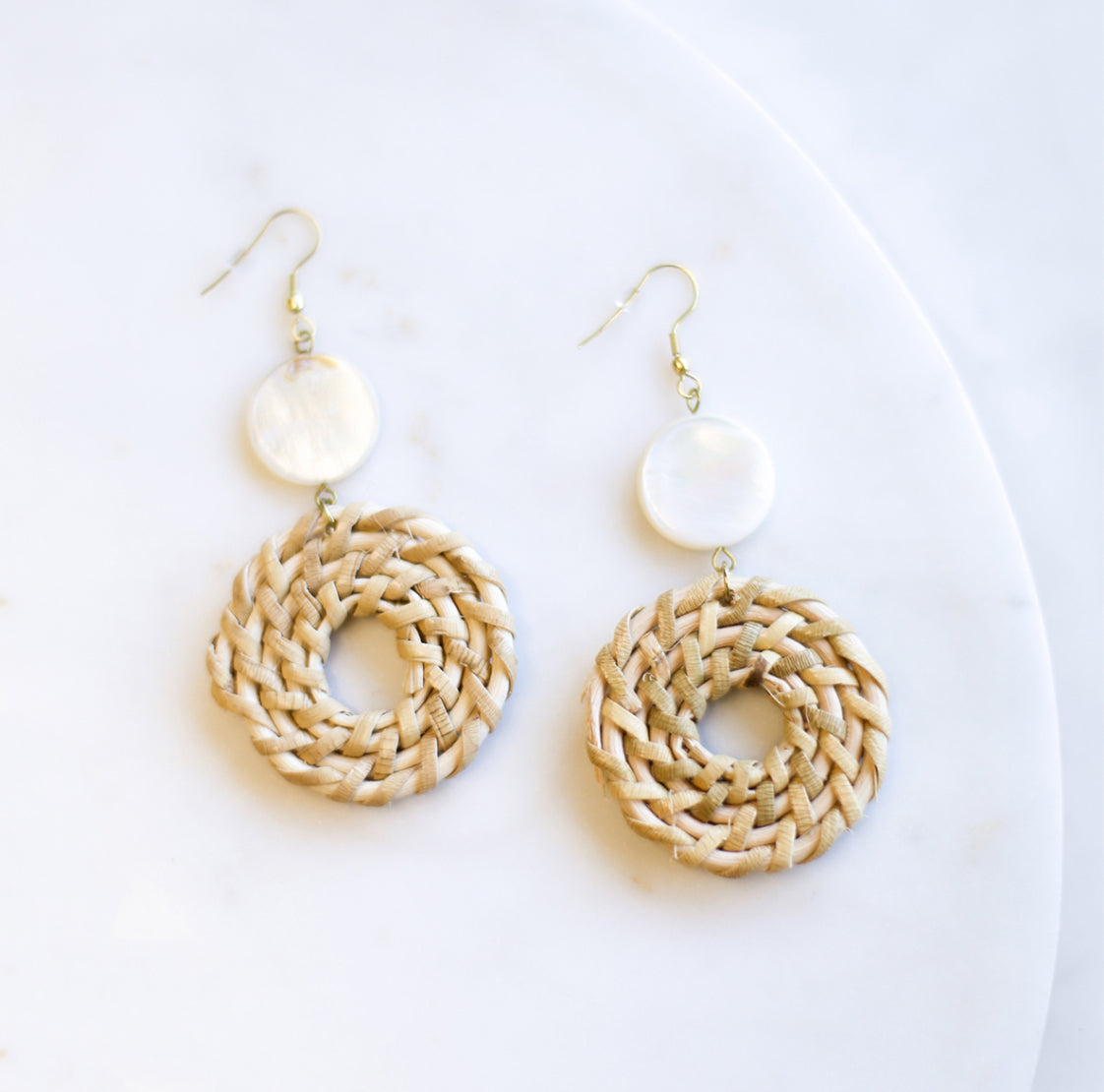 Maui Rattan Ear Rings