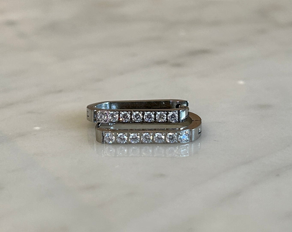 Diamond Rectangle Earrings