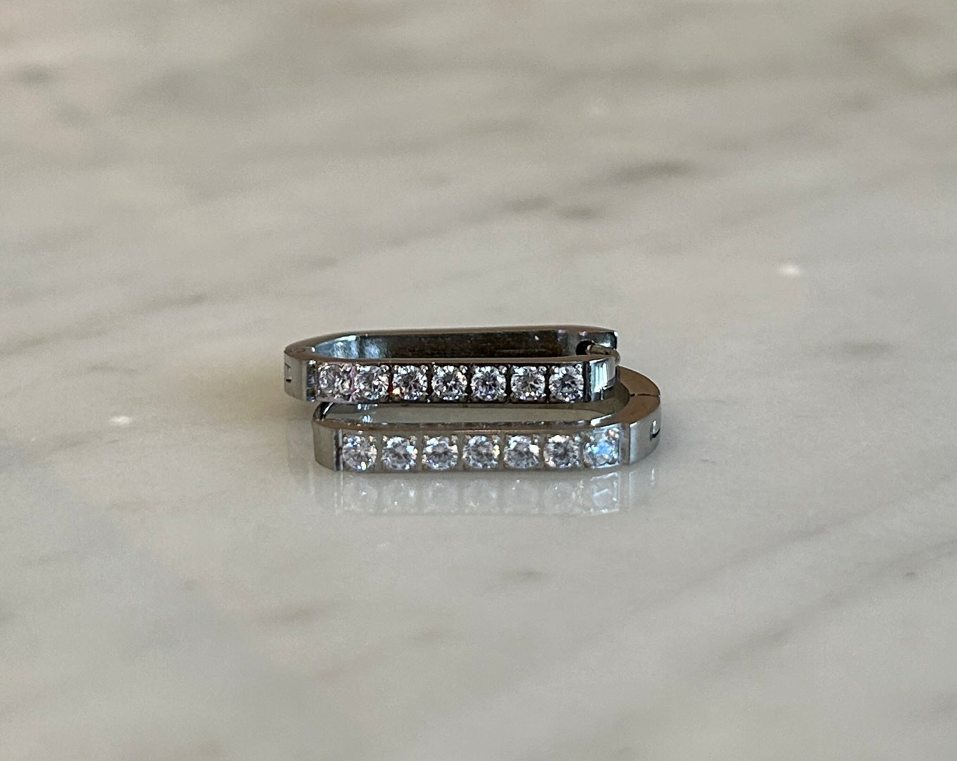 Diamond Rectangle Earrings