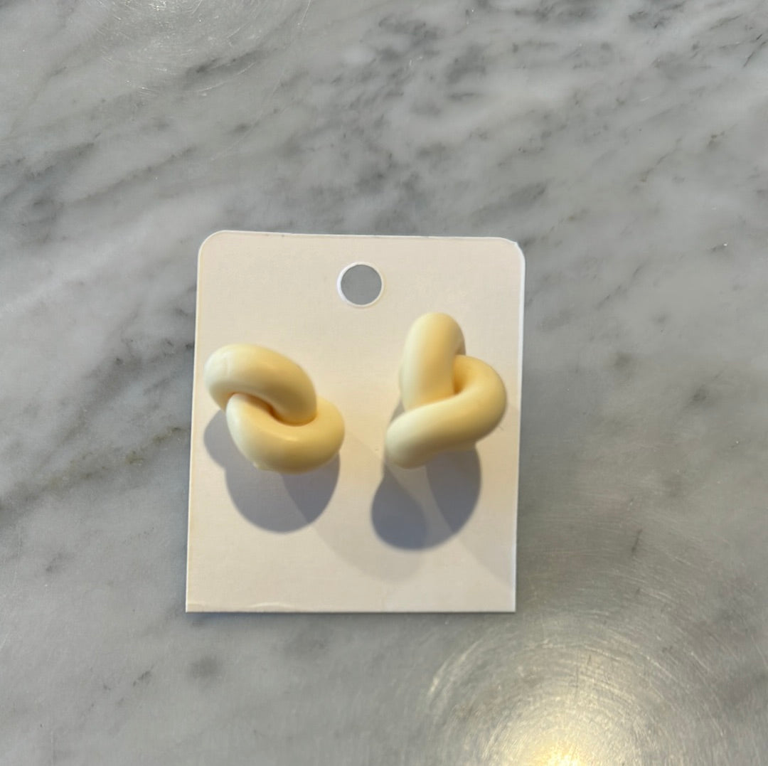Yellow Knot Studs