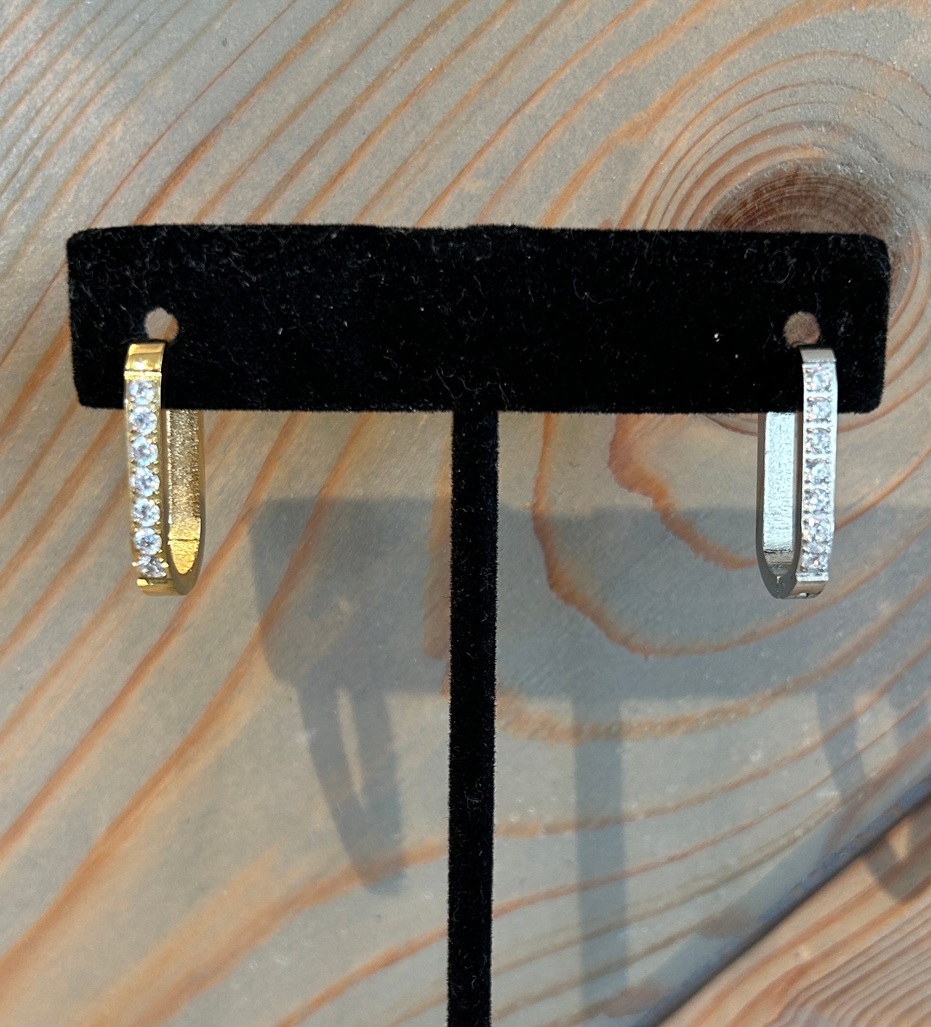 Diamond Rectangle Earrings