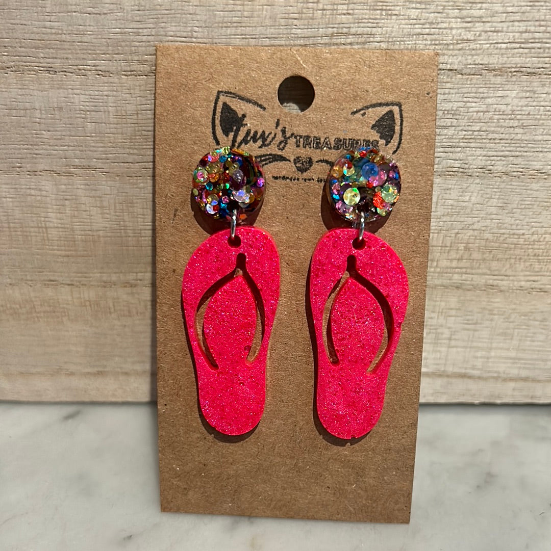 Flip Flop Dangle Earrings