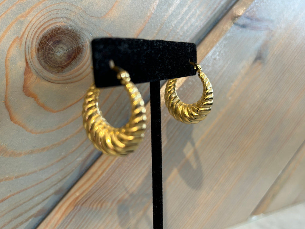 Swirl Hoop Earrings