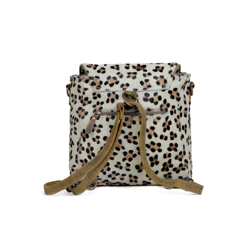 Quaint leopard print Leather & Hair On Bag