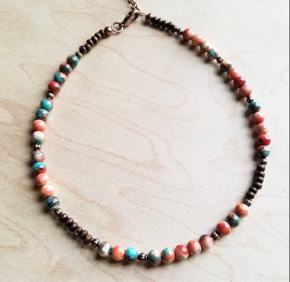 Multi-Colored Turquoise Beaded Necklace