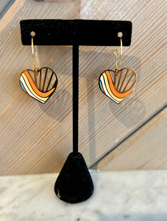 Happy Heart Dangle Earrings