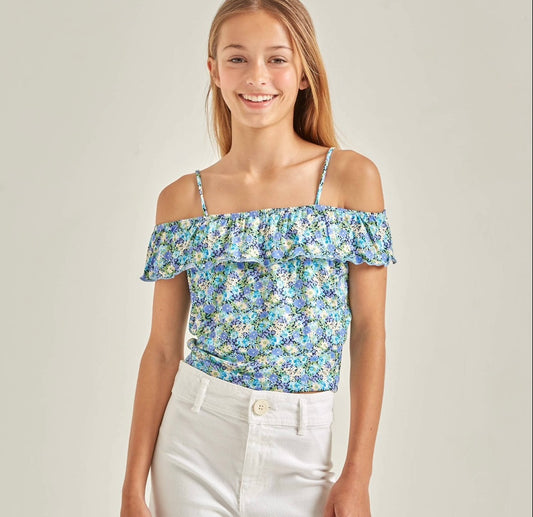 Libby Floral Girl Top