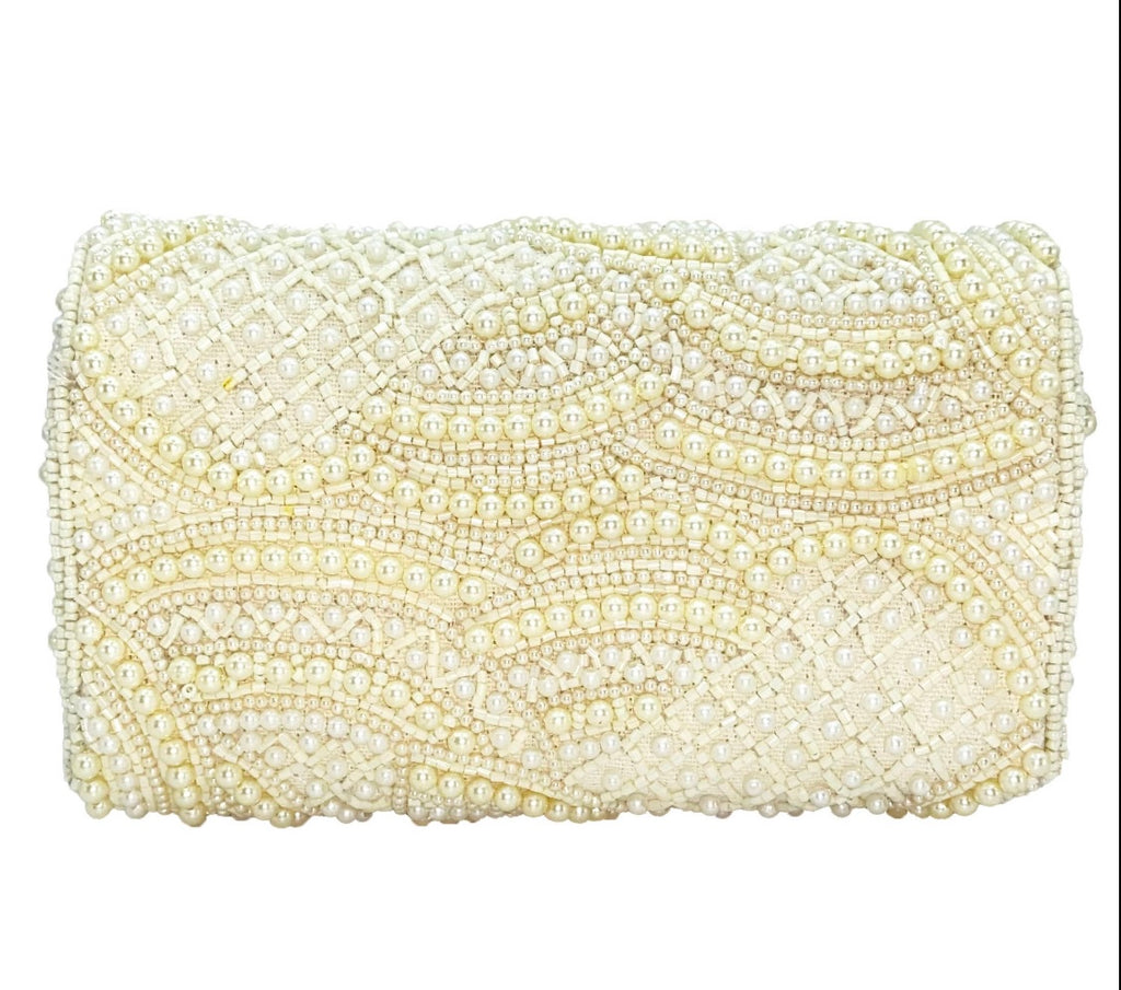 Pearl Beaded Clutch