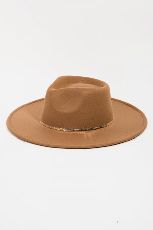 Chevron Chain Link Strap Fedora Hat